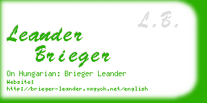 leander brieger business card